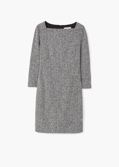 Vestido recto jaspeado