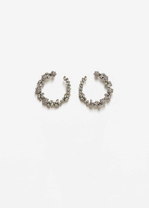 Pendientes aro cristales facetados